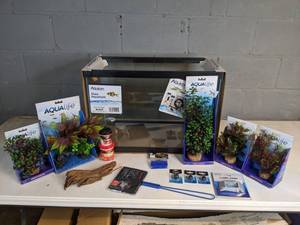 lot 970 image: NEW 20 Gallon Tank with Accessories (Plant Scapes, Air Diffusers, and more)