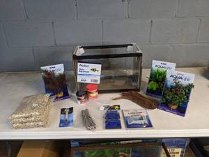 lot 957 image: NEW Small Tank Startup (Gravel, Plant Scapes, Omega One Flakes, and more)