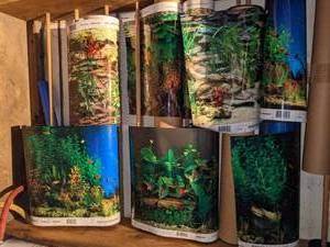 lot 1036 image: Assortment of NEW Aquarium Background Rolls