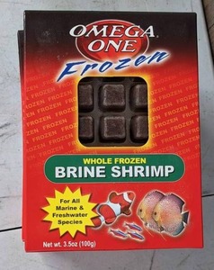 lot 1048 image: 10 NEW Packages Omega One Whole Frozen Brine Shrimp, 3.5 oz.Pkg