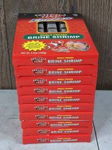 lot 1074 image: 10 NEW Packages Omega One Whole Frozen Brine Shrimp, 3.5 oz.Pkg.