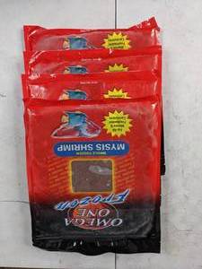 lot 1077 image: 4 NEW Packages Omega One Whole Frozen Mysis Shrimp, 16 oz.Pkg.