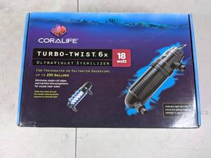 lot 1018 image: NEW Coralife Turbo-Twist 6x 18 Watt Ultraviolet Sterilizer