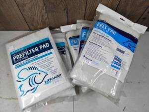lot 1021 image: Lot of 2 NEW Prefilter Pads & 3 NEW Felt Pads