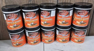 lot 934 image: Set of 10 Omega One Freeze Dried Tubifex Worms, .85 oz Containers