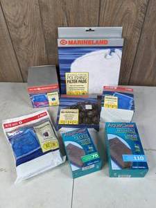 lot 279 image: NEW Aquarium Filter Pads, Balls, and Cartridges (Marineland and AquaClear)
