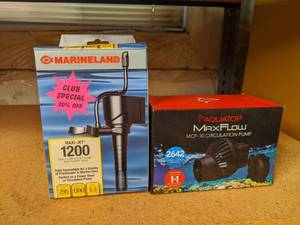 lot 1133 image: NEW Marineland Maxi-Jet 1200 Multi-Use Water Pump and Power Head & Aquatop Max Flow MCP-10 Circulation Pump