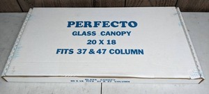 lot 1252 image: NEW Perfecto Glass Canopy, Fits 20 x 18 Aquariums, 37 & 47 Columns