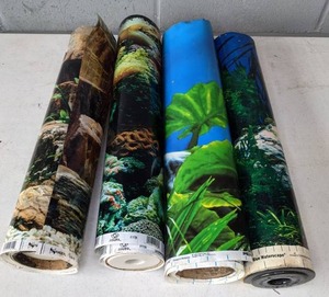 lot 1469 image: Set of 4 Rolls of Aquarium Backgrounds