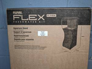 lot 1323 image: NEW Fluval Flex Aquarium Stand, Black, 15 Gallon