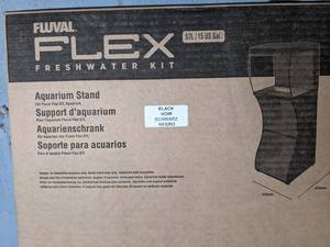 lot 1325 image: NEW Fluval Flex Aquarium Stand, Black, 15 Gallon