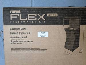 lot 1326 image: NEW Fluval Flex Aquarium Stand, Black, 15 Gallon