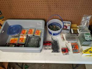 lot 1346 image: Screws, Screws, and Even More Screws Everbilt, Backer-On, Construction, GRK, Etc.