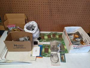 lot 1348 image: Assortment of Hinges and Other Hardware