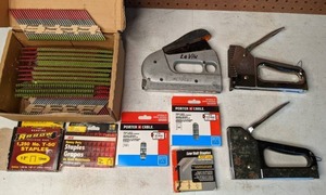 lot 1333 image: Set of (3) Staple & Nail Guns w Staples & Nails