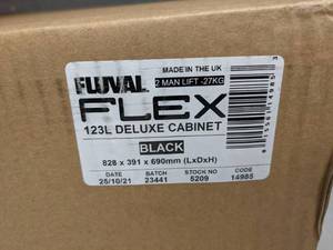 lot 1329 image: Fluval Flex Aquarium Stand, 32.5 US Gal (123 L), Black