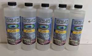 lot 1444 image: Set of (5) NEW Kick-ich - Treatment for Elimination of Ich - 16OZ