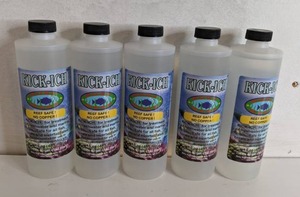 lot 1445 image: Set of (5) NEW Kick-ich - Treatment for Elimination of Ich - 16OZ