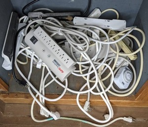 lot 1503 image: Array of Power Strips, Surge Protectors and Electrical Timers