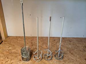 lot 1367 image: Set of (4) Drill Mixer Bit Attachments