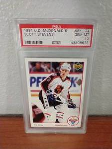 1991 Upper Deck McDonalds Scott Stevens Card - PSA10