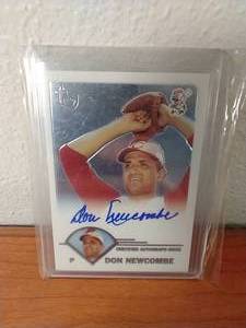 Authentic Topps Issue Signed Don Newcombe Card