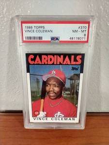 1986 Topps Vince Coleman - PSA8
