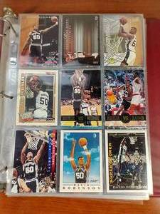 Basketball Card Lot - 6 Pages of David Robinson