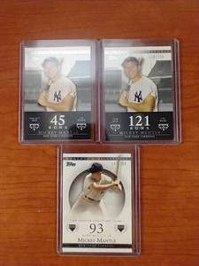 3 Numbered Mickey Mantle Insert Cards