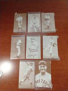 8 1980 Hall of Fame Exhibit Cards - Babe Ruth, Etc.