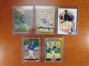 5 Numbered Minnesota Twins Cards