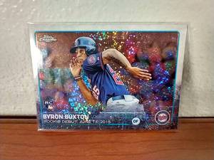 2015 Topps Chrome Update Byron Buxton Sparkle Rookie Card