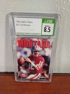 1992 SkyBox Impact Joe Montana Card - CSG 8.5