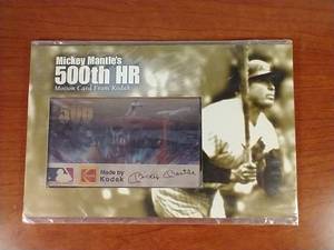 Motion Card Celebrating Mantles 500th Home Run