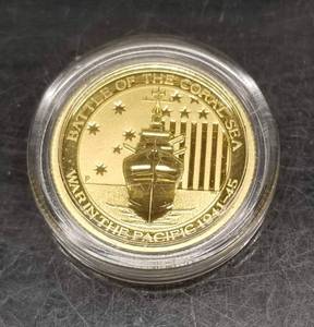 lot 04 image: 2014 AUSTRALIA WAR N THE PACIFIC 110th TROY OZ .999 FINE GOLD IN AIRTITE