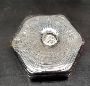 lot 06 image: 2021 3.3 TROY OZ .999 FINE SILVER HAND POURED AND STAMPED HEXAGON