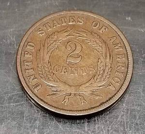 lot 08 image: 1864 US TWO CENT PIECE