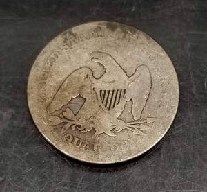 lot 11 image: 1856 US SEATED LIBERTY QUARTER