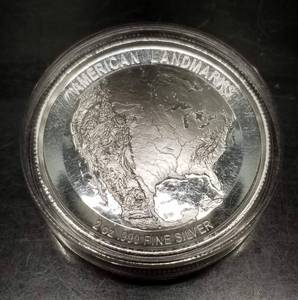 lot 17 image: 2 TROY OZ .999 FINE SILVER HIGH RELIEF AMERICAN LANDMARKS IN AIRTITE