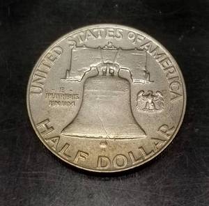 lot 27 image: 1957-D FRANKLIN HALF DOLLAR