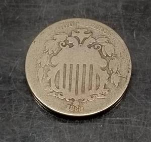 lot 34 image: 1868 US SHIELD NICKEL
