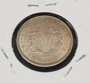 lot 44 image: 1883 without CENTS LIBERTY NICKEL UNC