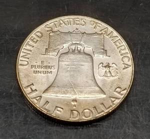 lot 45 image: 1960-D FRANKLIN HALF DOLLAR