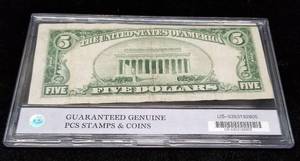 1928-E US $5 RED SEAL US SILVER CERTIFICATE