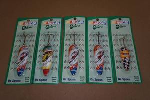 lot 257 image: NASCAR Oxboro Fishing Spoon Lures - Labonte, Martin, Darlington