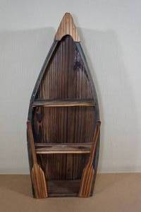 lot 259 image: Wood Canoe Display Shelf