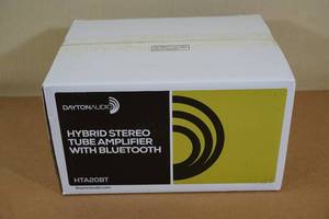 lot 6 image: NEW Dayton Audio Hybrid Stereo Tube Amplifier with Bluetooth - HTA20BT