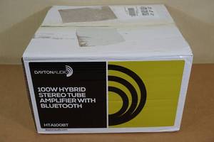 lot 4 image: Dayton Audio 100W Hybrid Stereo Tube Amp with Bluetooth - HTA100BT