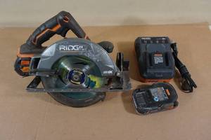 lot 104 image: Ridgid R8652 7-14 18V Cordless Circular Saw