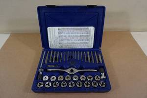 lot 117 image: Irwin Hanson 40 Piece SAE Tap and Die Set